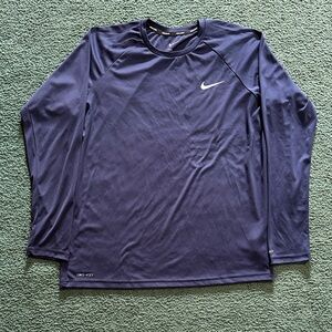 Nike Navy Dri-FIT Long Sleeve Top